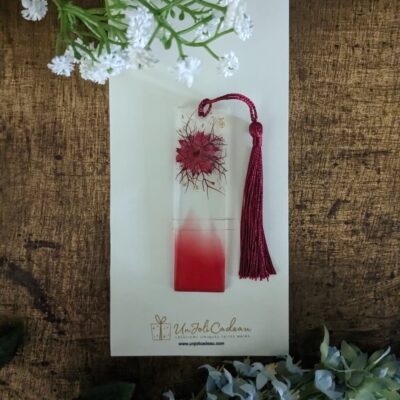 marque pages rouge fleur unjolicadeau