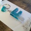 Porte-clés Lettre F Bleu mer et sable – Image 2