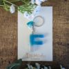 Porte-clés Lettre F Bleu mer et sable