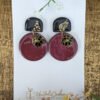 Boucles d'Oreilles Luxe Bordeaux Dahlia Noire